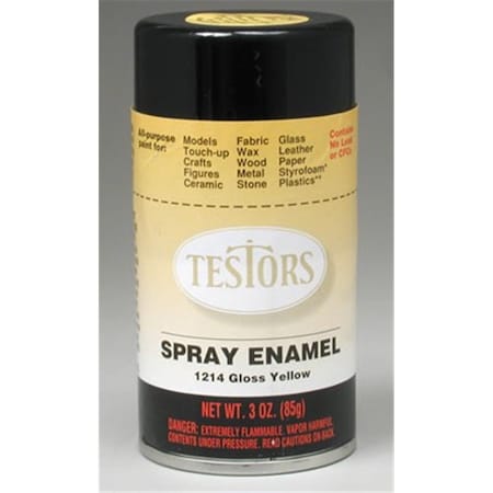 Testors Testors Gloss Enamel Spray Paint - Yellow TES1214T